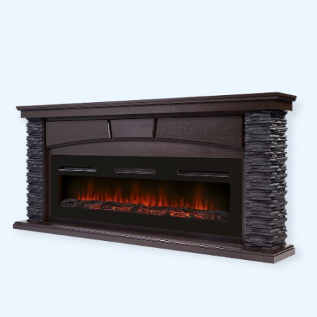 Porto Long BV (1452076) Firelight Портал камень черный, шпон венге